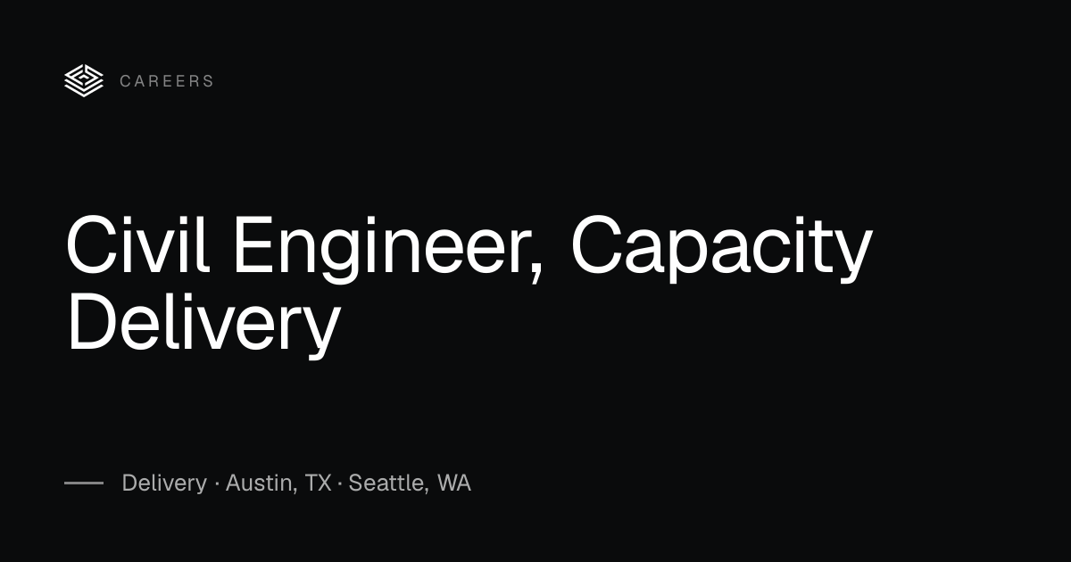 Civil Engineer, Capacity Delivery | Careers | Fluidstack