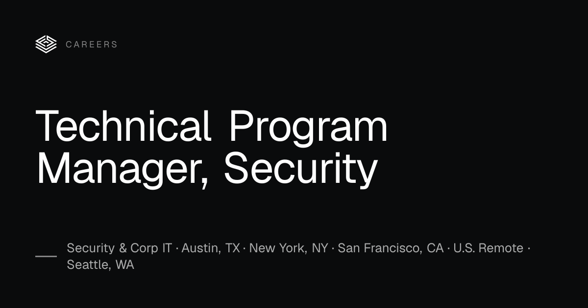 Technical Program Manager, Security | Fluidstack Careers | Fluidstack