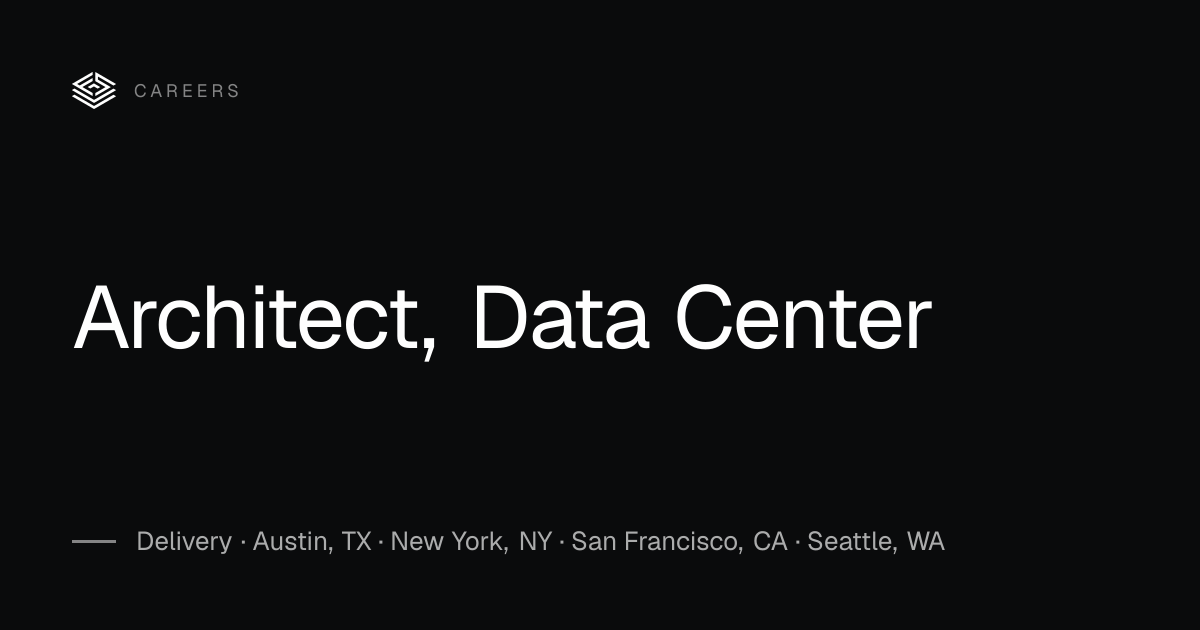Senior Architect, Data Center Development | Fluidstack Careers | Fluidstack